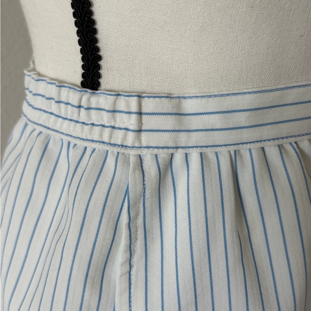 Vintage Blue and White Striped Midi Skirt - Picture 4 of 7